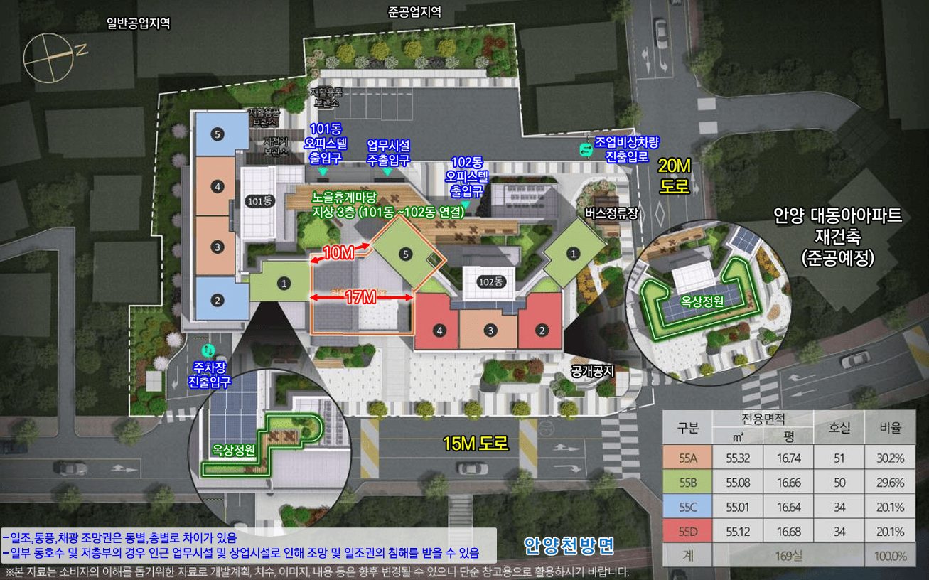 안양한양수자인리버뷰 단지배치도