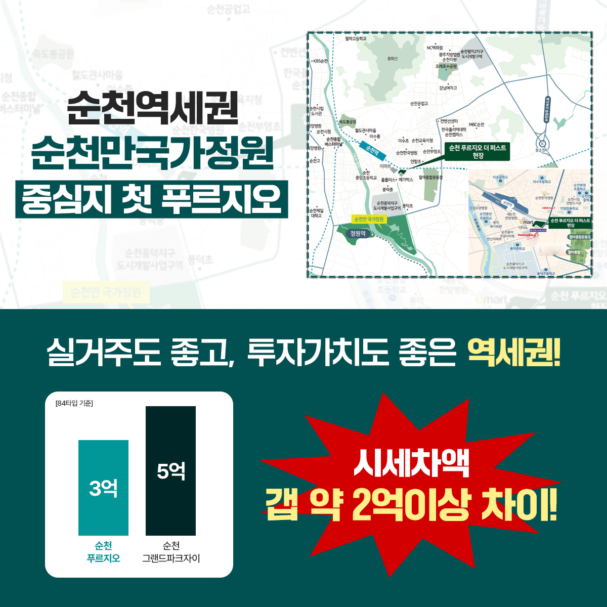 순천푸르지오 입지